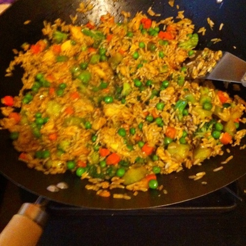 Get your protein in a healthy way! Chicken, Veggie and Brown rice Stir Fry!